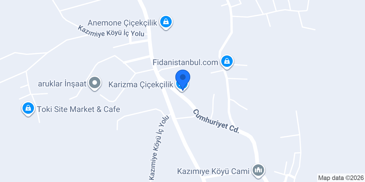 Karizma Çiçekçilik konumu