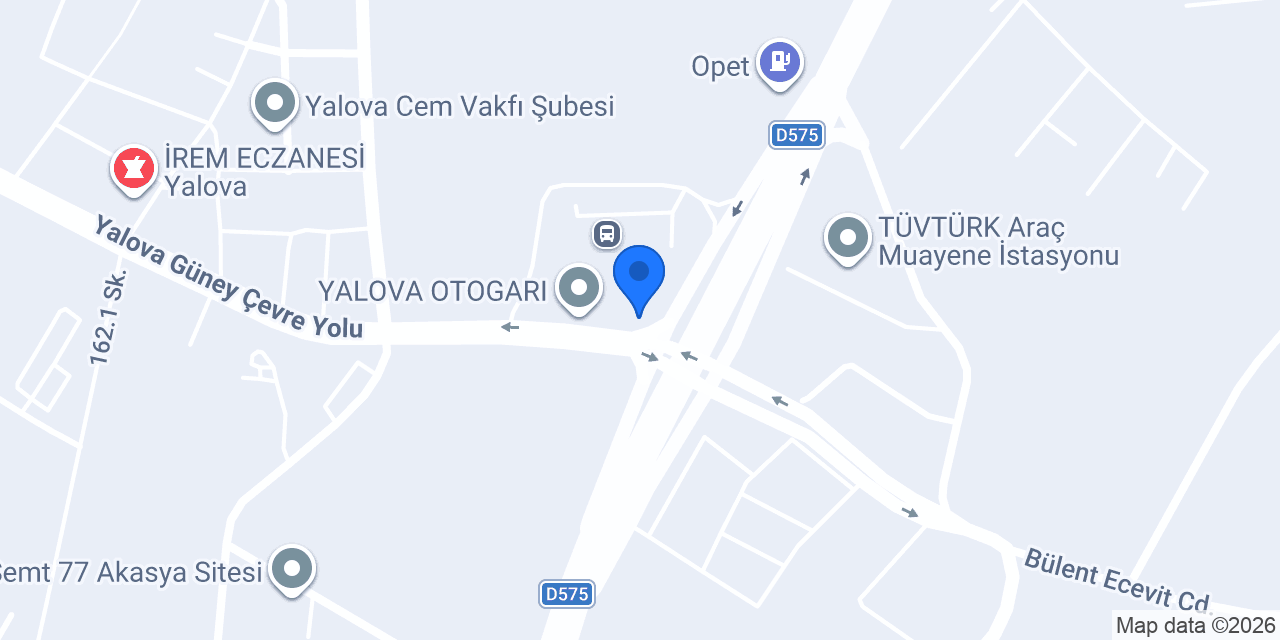 Yalova Terminal Taksi konumu