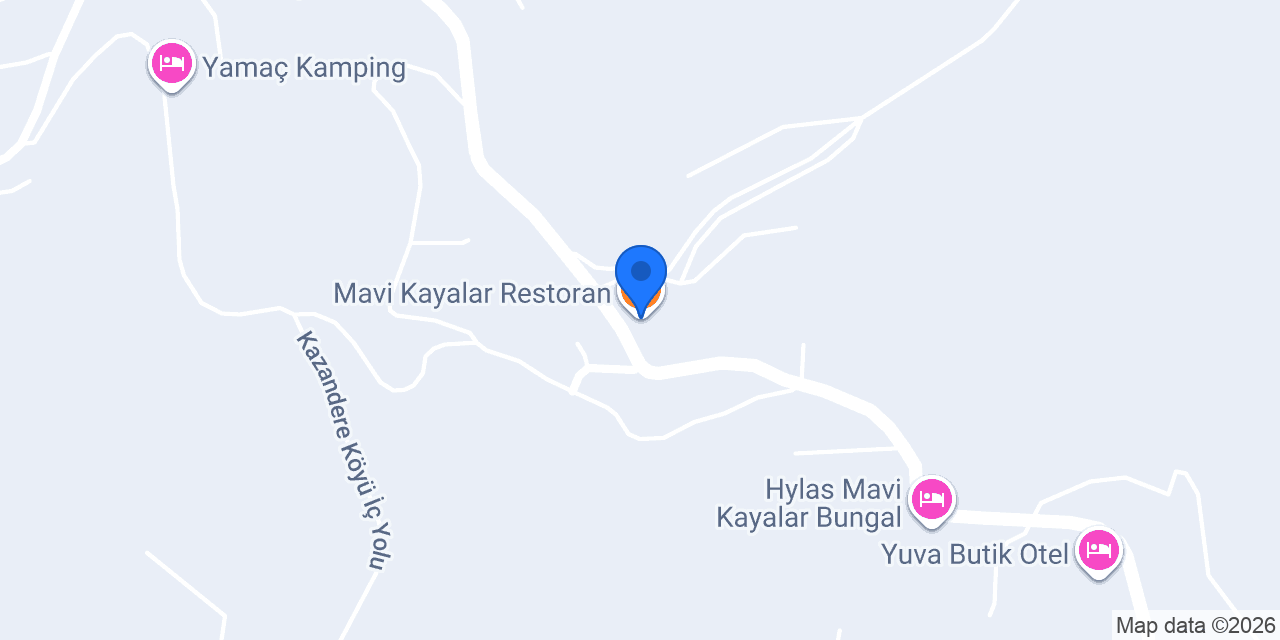 Mavi Kayalar Restoran konumu