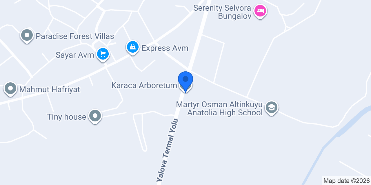 Karaca Arboretum konumu