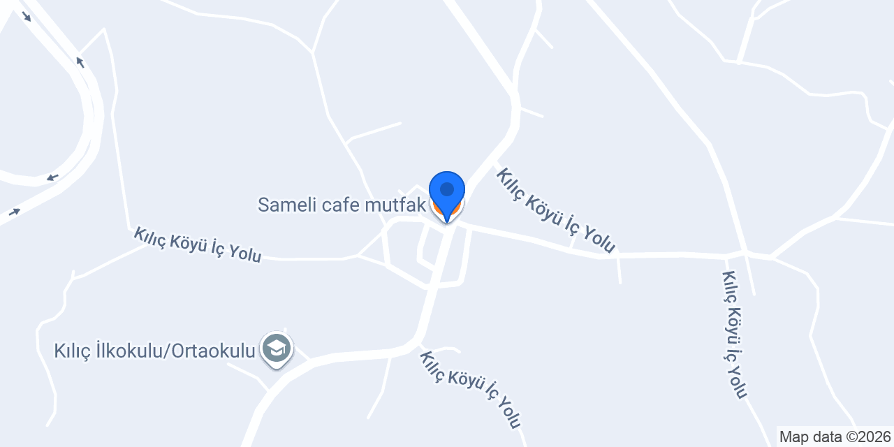Sameli cafe mutfak konumu
