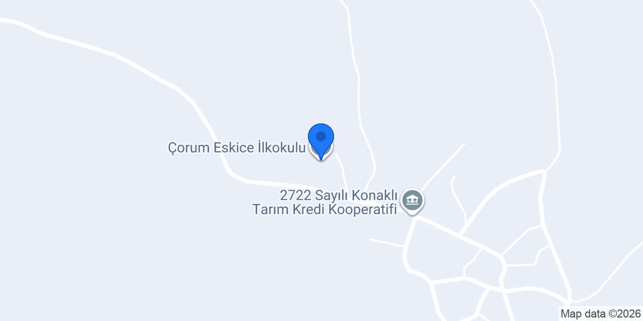 Çorum Eskice İlkokulu konumu