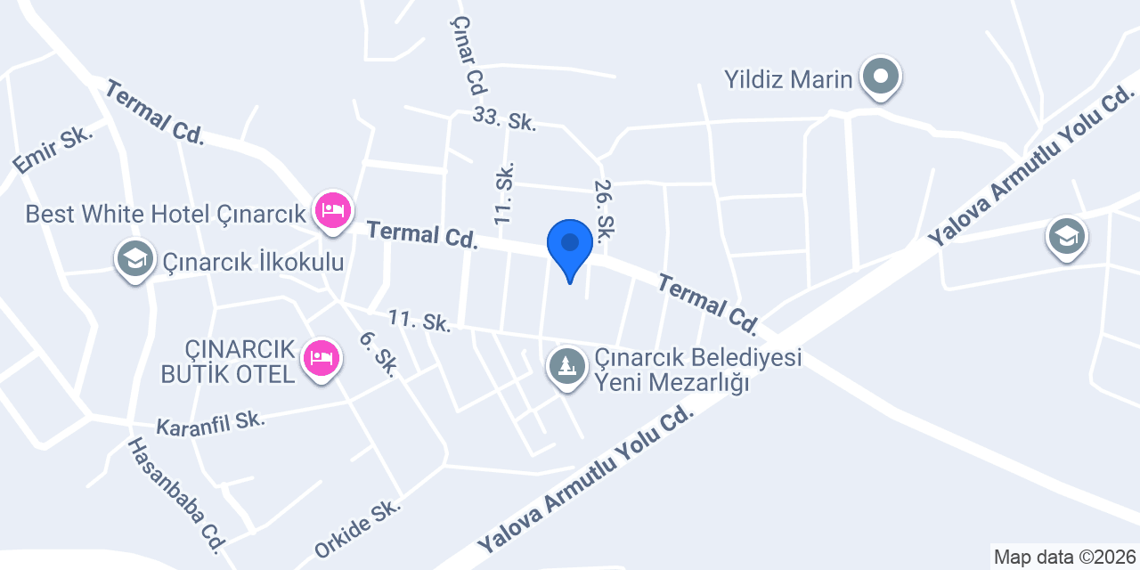 Çınarcık İtfaiyesi konumu