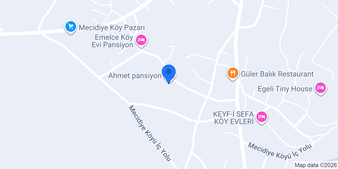 Ahmet pansiyon konumu