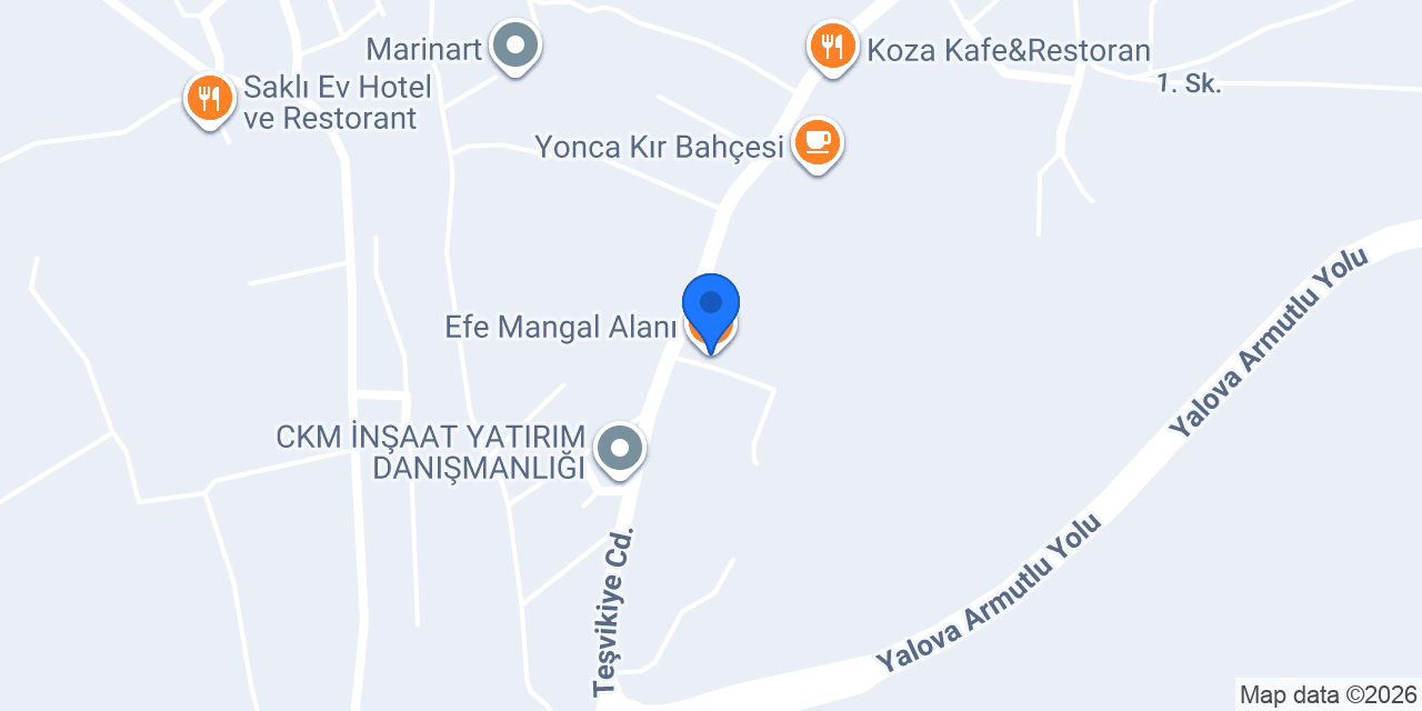 Efe Mangal Alanı konumu