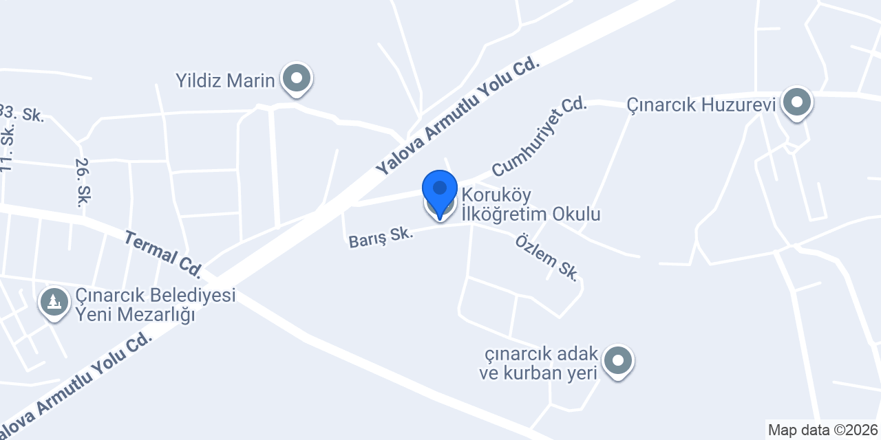 Koruköy İlköğretim Okulu konumu