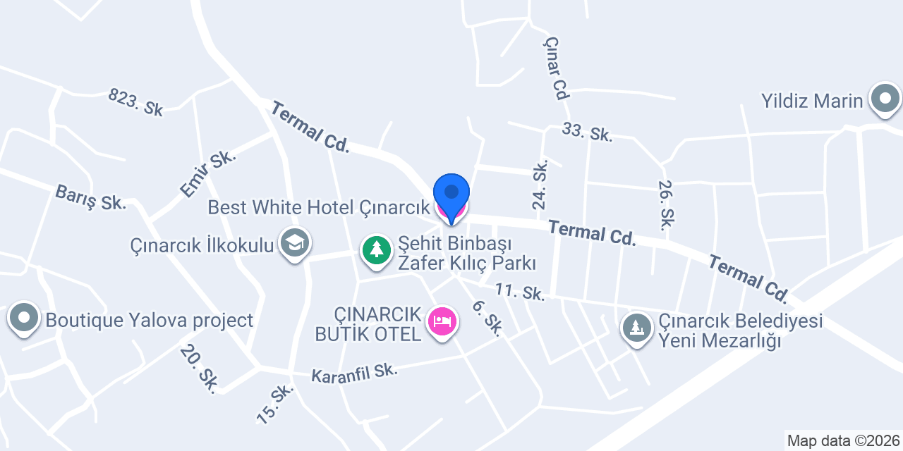 Best White Hotel Çınarcık konumu