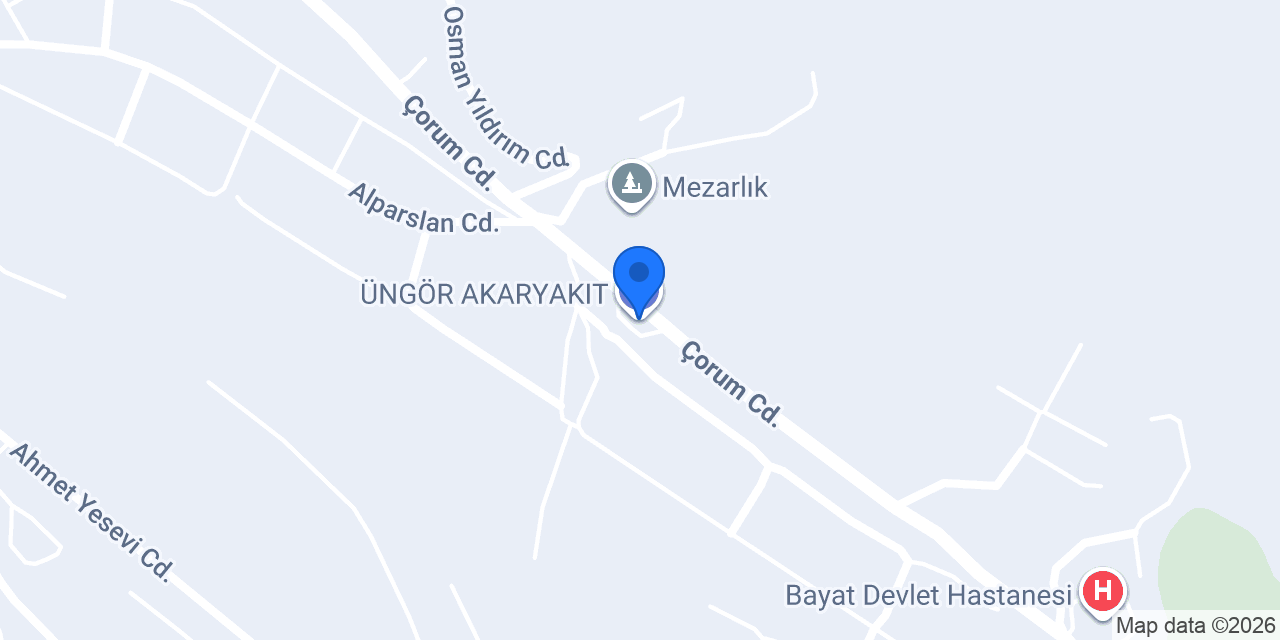 ÜNGÖR AKARYAKIT konumu