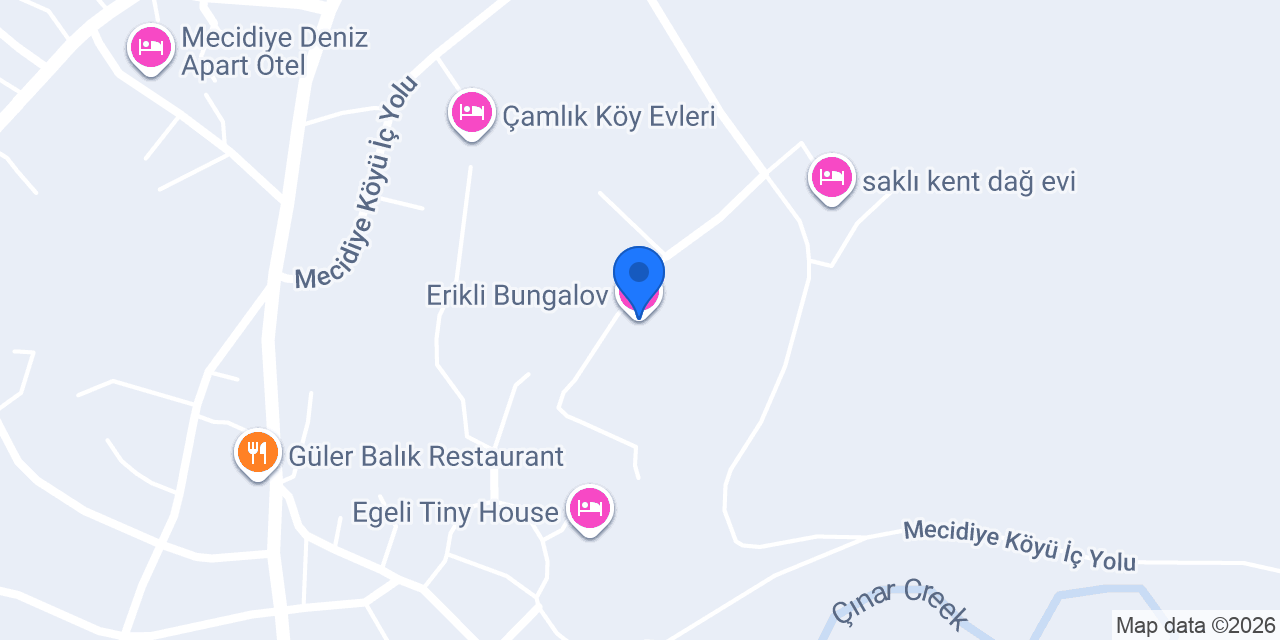 Erikli Bungalov konumu