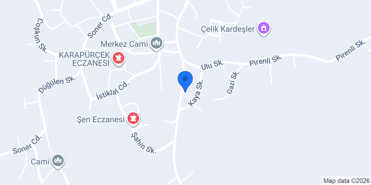 Karapürçek Machine Servisi konumu