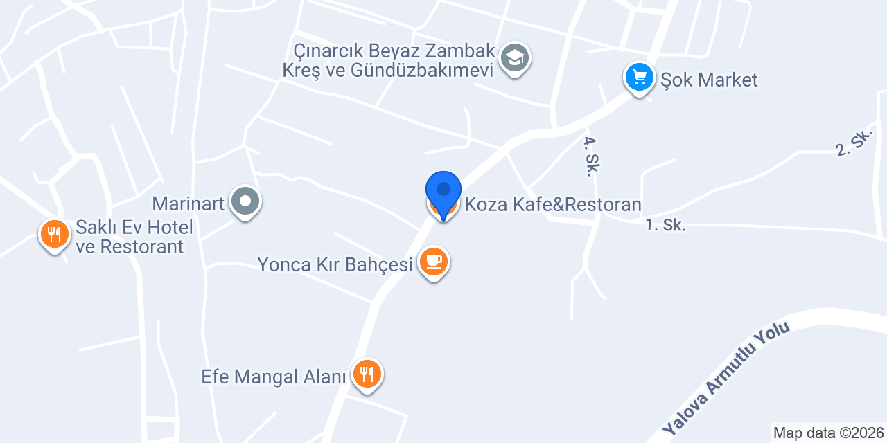 Koza Kafe&Restoran konumu