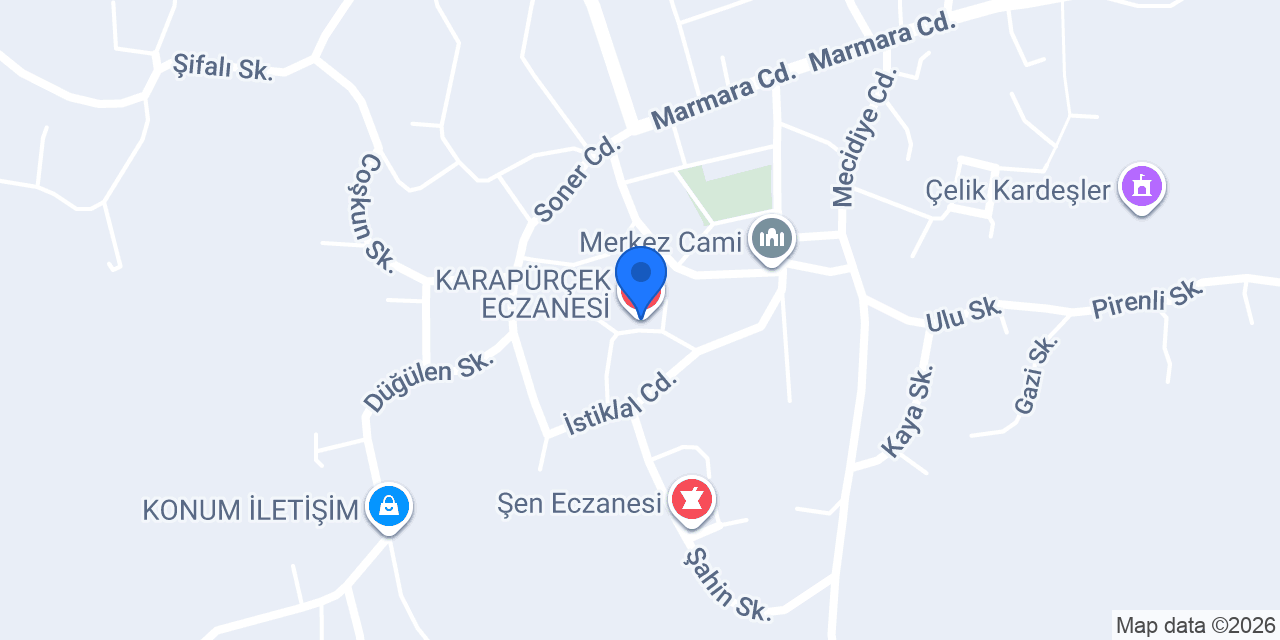 KARAPÜRÇEK ECZANESİ konumu