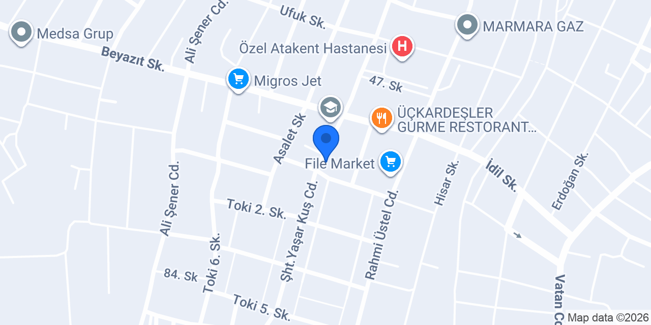 GAZİANTEP KÜNEFE KATMER konumu
