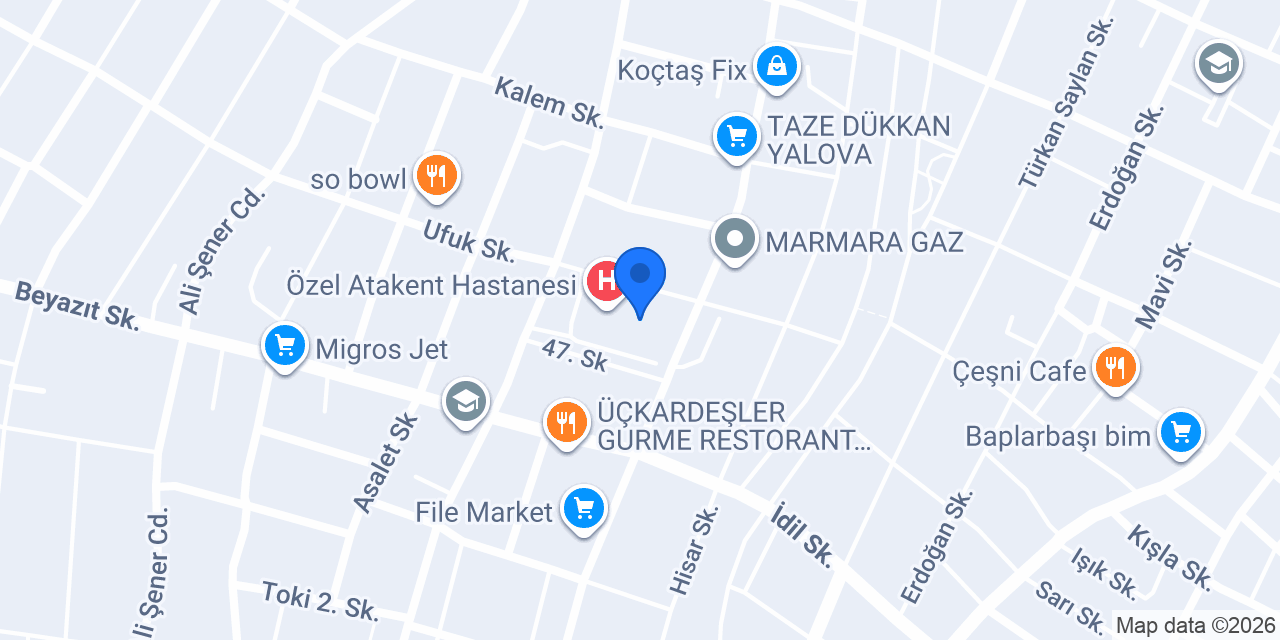 Op. Dr. Mehtap Kırşavoğlu konumu