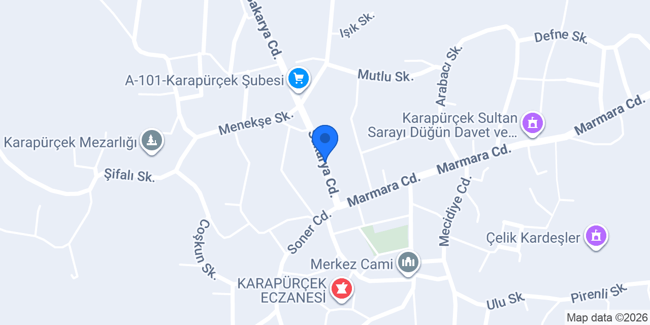 Ziraat Bankası Karapürçek/Sakarya Şubesi konumu