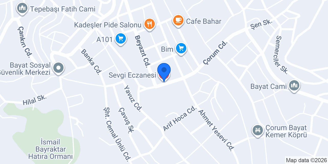 Sevgi Eczanesi konumu