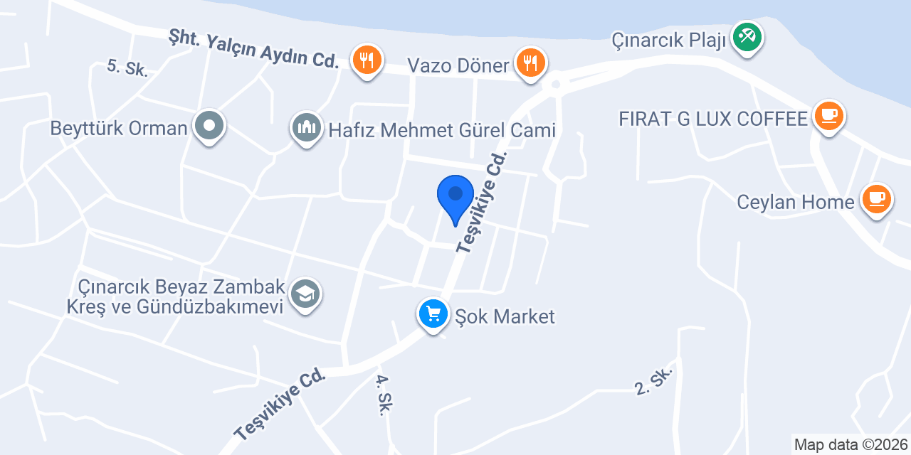 Çınarcık Evim Dekor Çilingir konumu