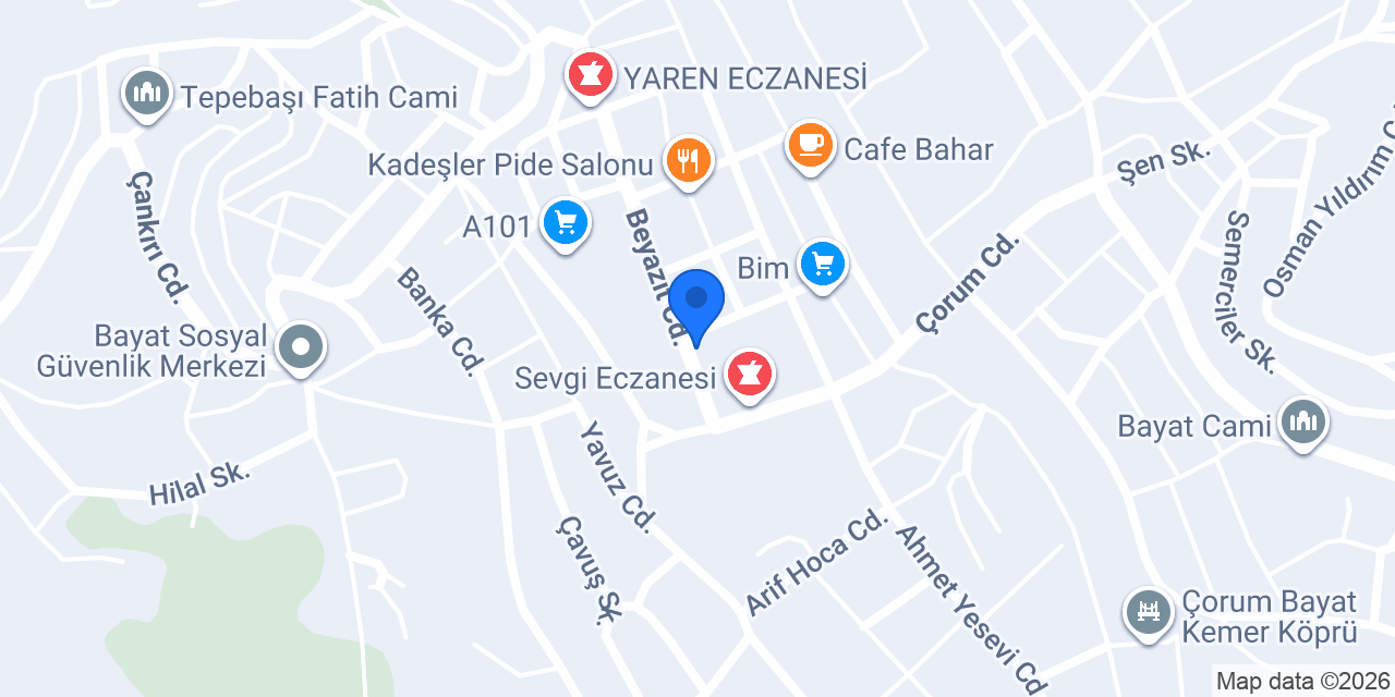 Öz Diyarbakır Baklava Bayat Şubesi konumu