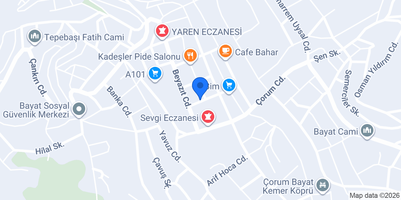 Kaymazlar Yapı Market konumu