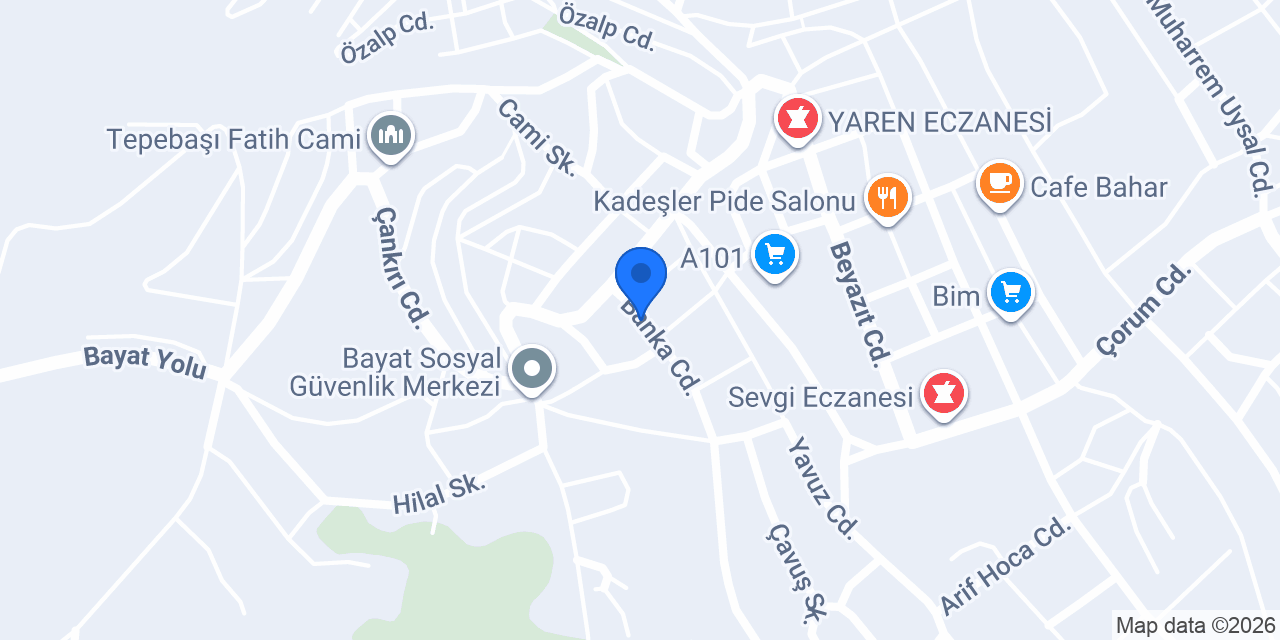 Bayat Tapu Müdürlüğü konumu