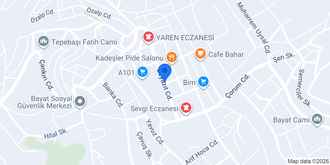 Bayat Kaymakamlığı konumu