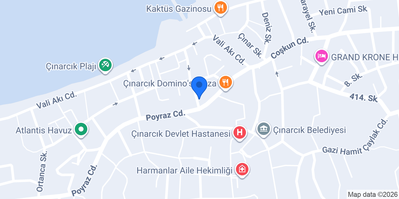 ÇINARCIK ELEKTRİK SERVİSİ konumu
