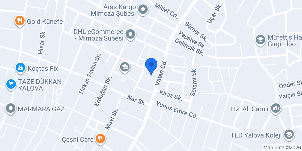 Yalova Çilingir Anahtarcı konumu
