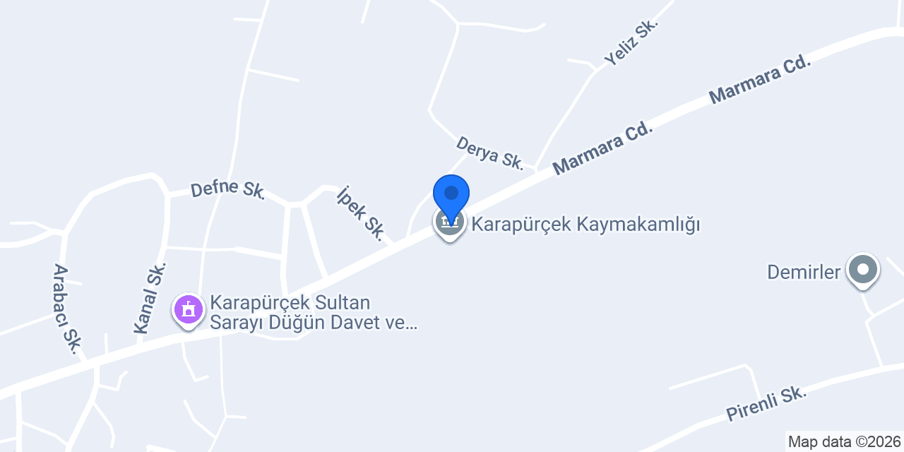 Karapürçek Malmüdürlüğü konumu