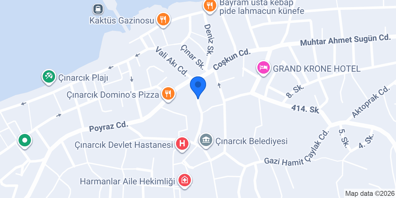 UEDAŞ Çınarcık İşletmesi konumu