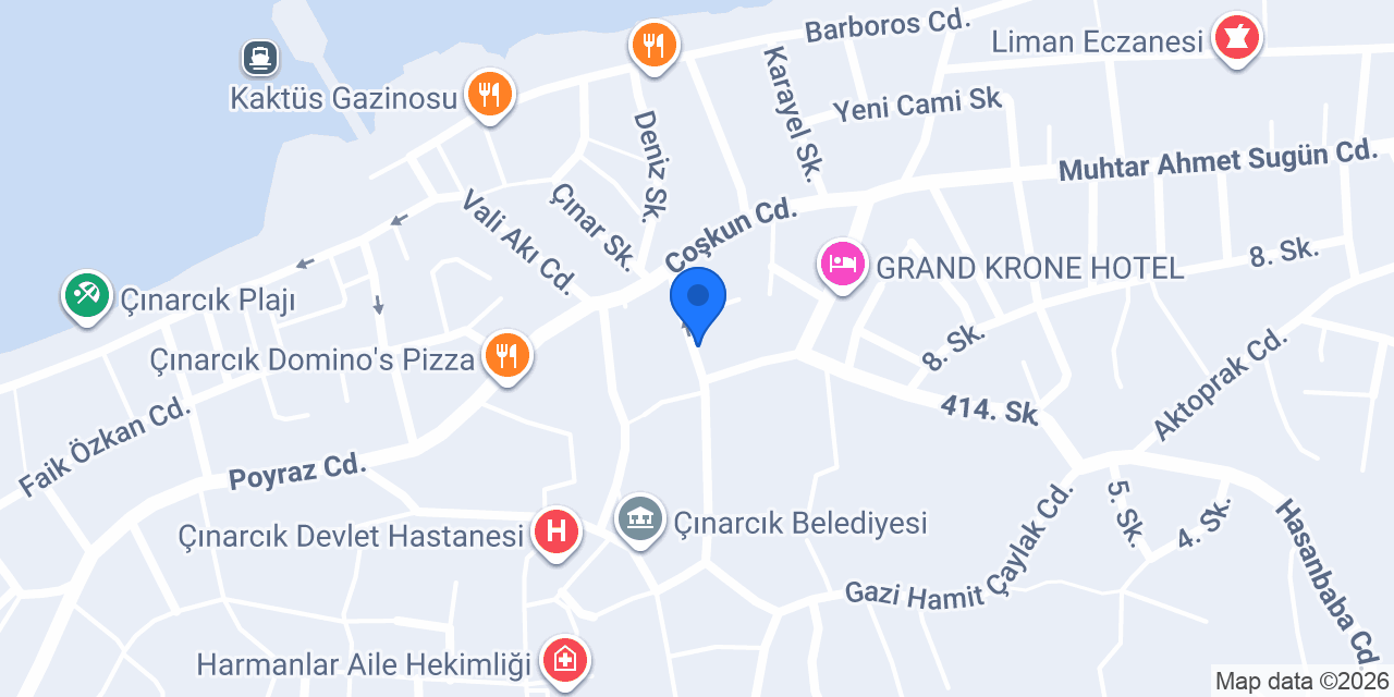 Yalova Karot - Çınarcık Karot konumu