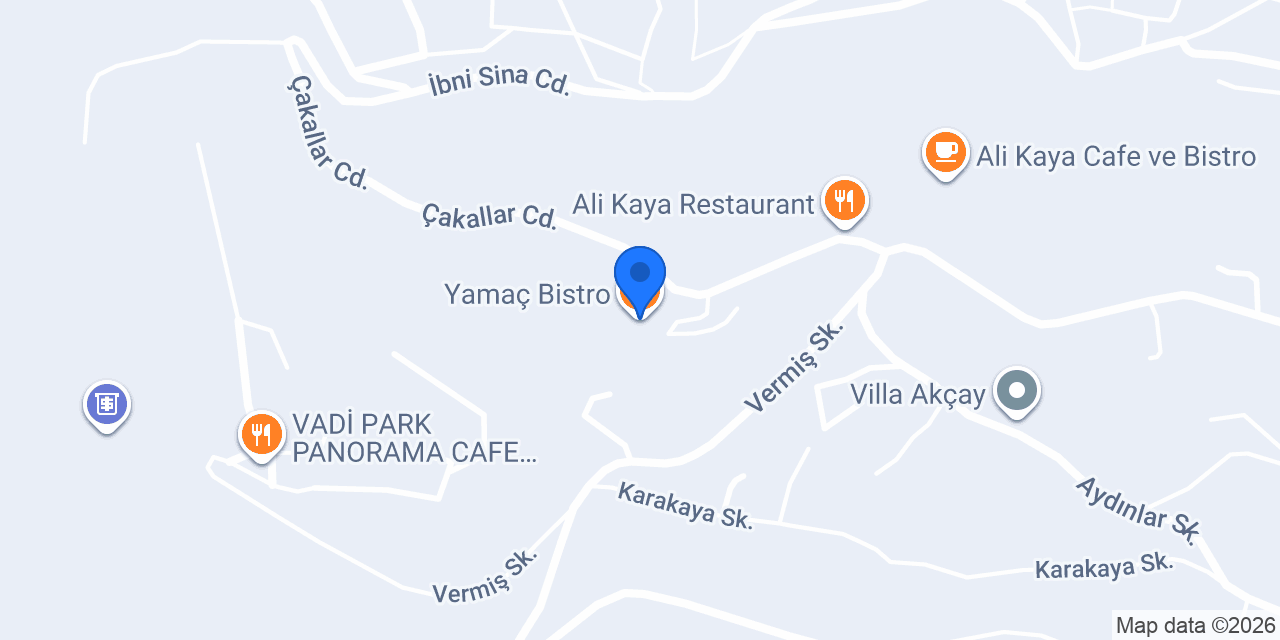 Yamaç Bistro konumu