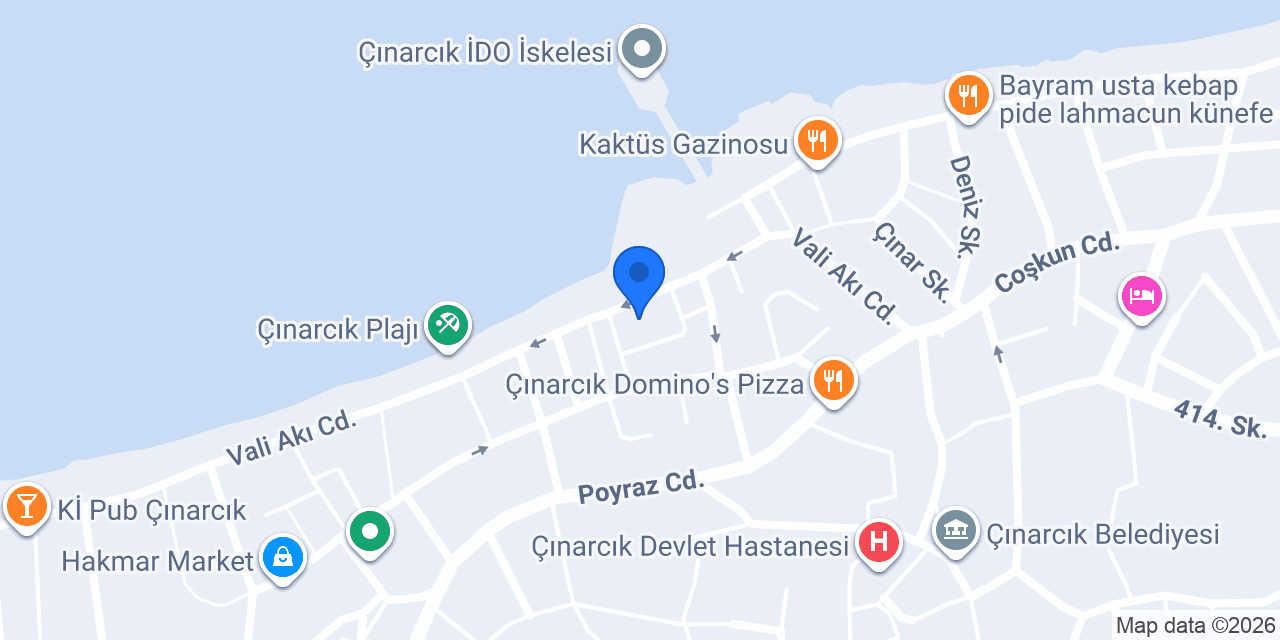 Helvacı Ali Çınarcık konumu