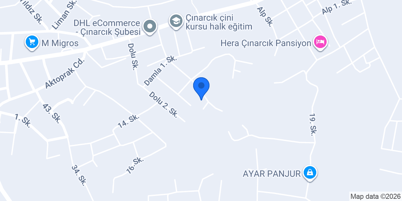 Eyüboğlu Pansiyon konumu