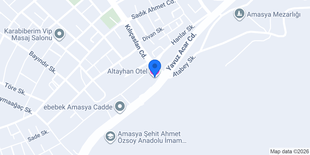 Altayhan Otel konumu