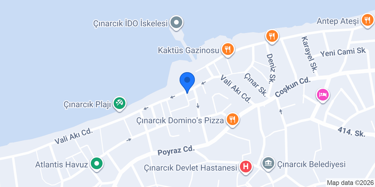 Çınarcık Pazarı Kasap Şarküteri konumu