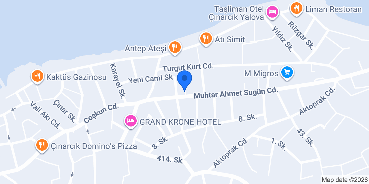 Öz Kebap Çınarcık konumu