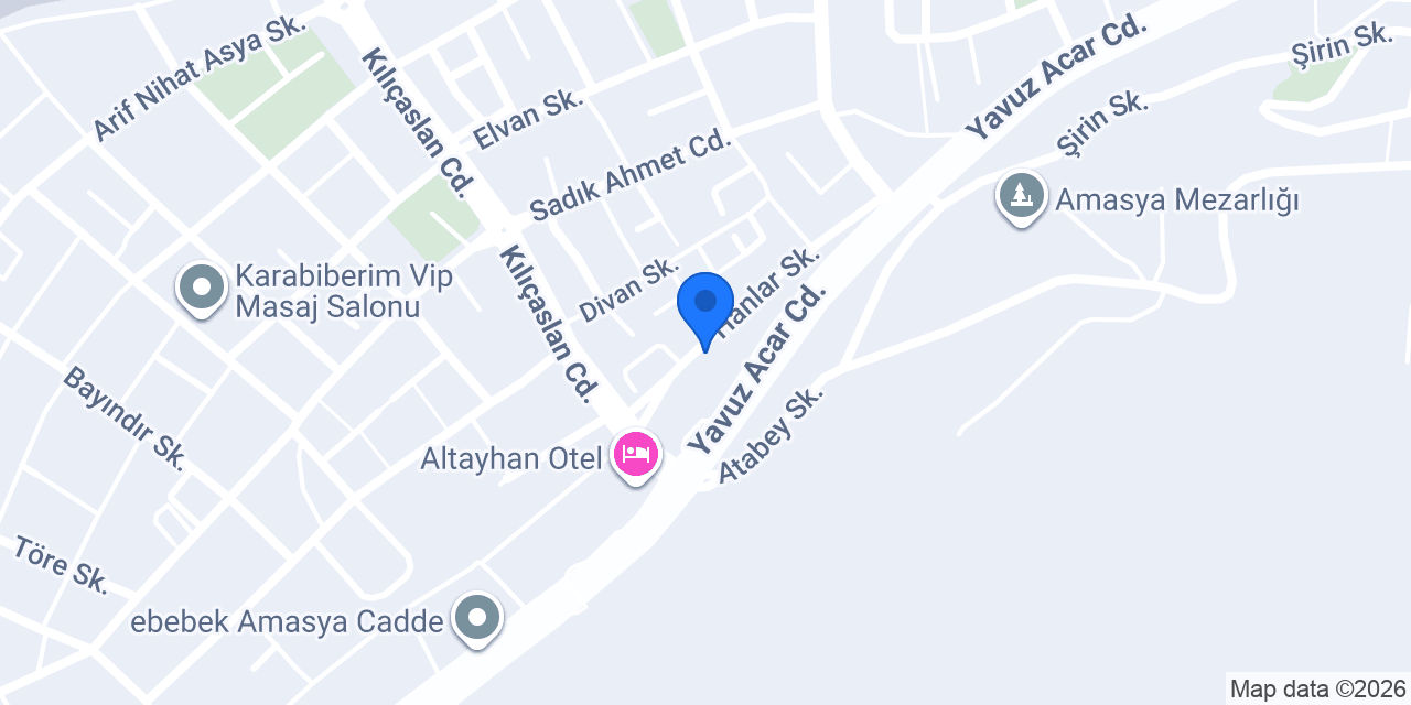 Amasya Ayhan Oto Lastik konumu