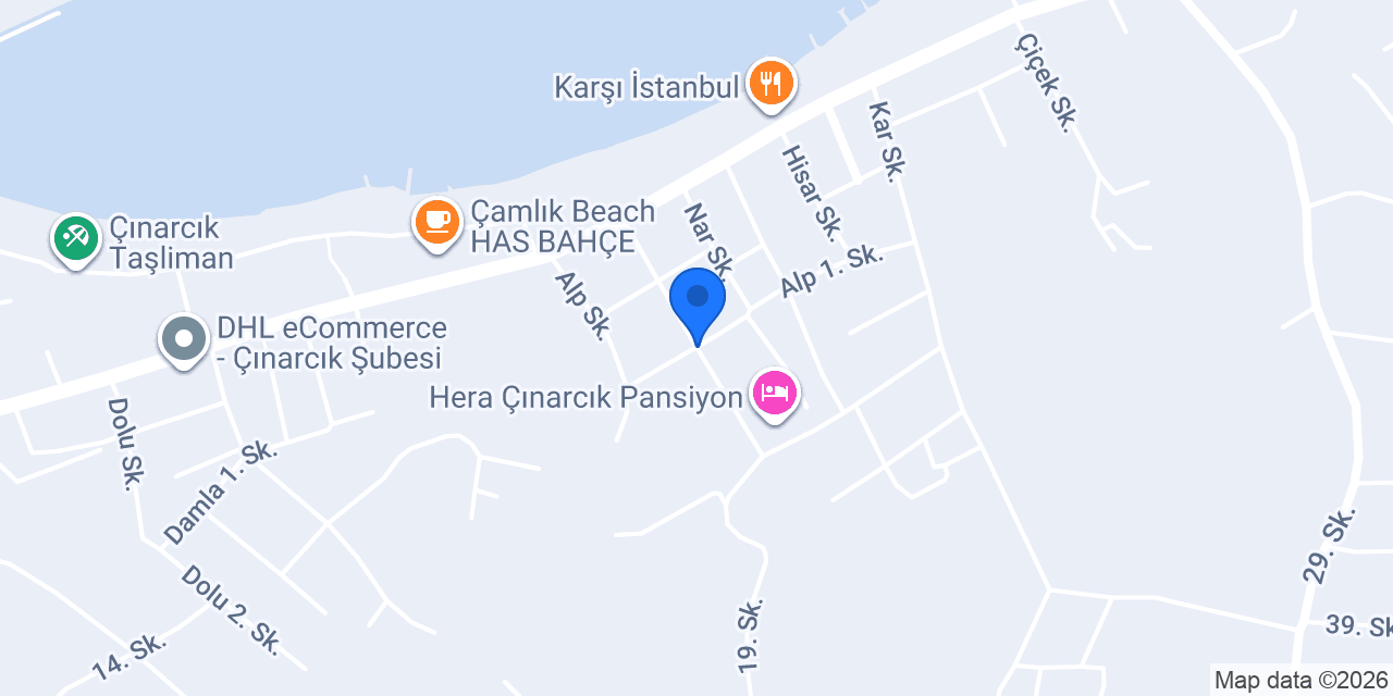 Çamlık Otel konumu