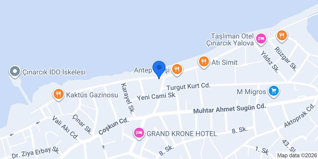 M Blok Cınarcık konumu