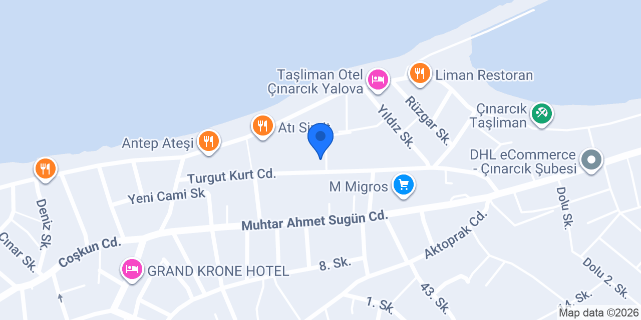 Çınarcık İlçe Sağlık Müdürlüğü konumu
