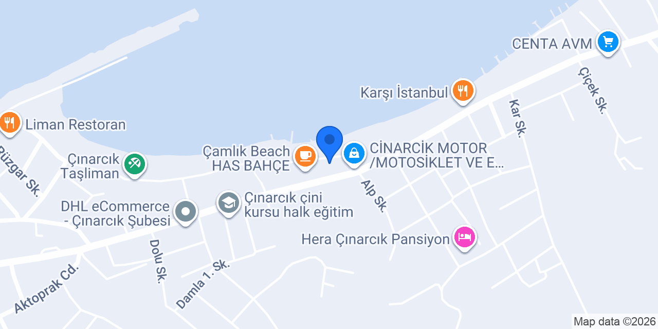 Çınarcık Yalı Apart konumu