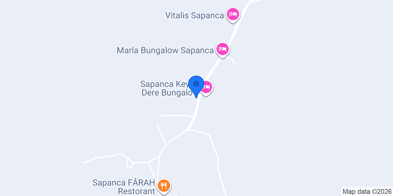 Kızılağaç Bungalov Sapanca konumu