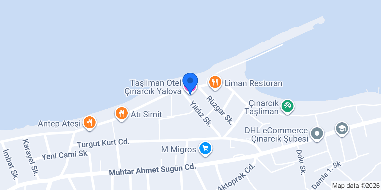 Taşliman Otel Çınarcık Yalova konumu