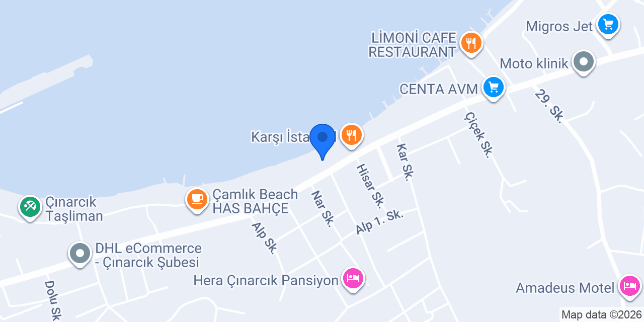 Kirmizi Yali Motel konumu