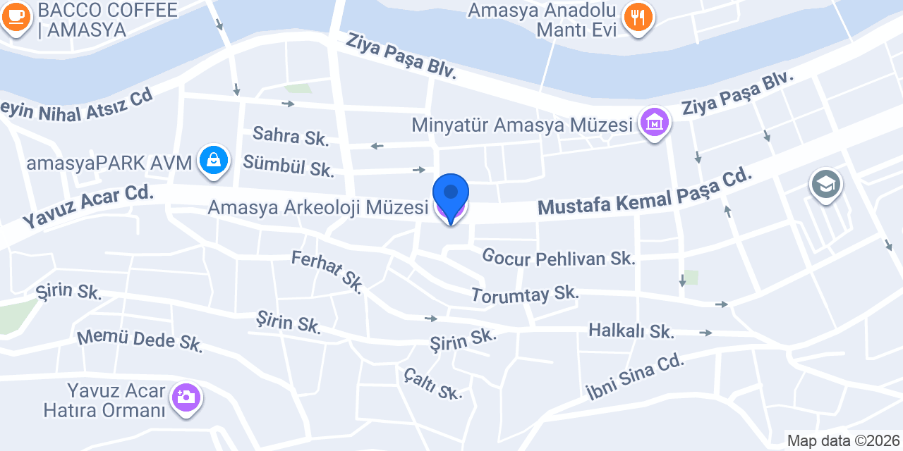 Amasya Arkeoloji Müzesi konumu