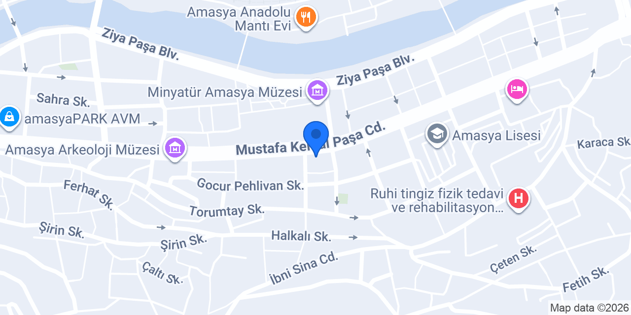 Türkiye Finans Amasya Şubesi konumu