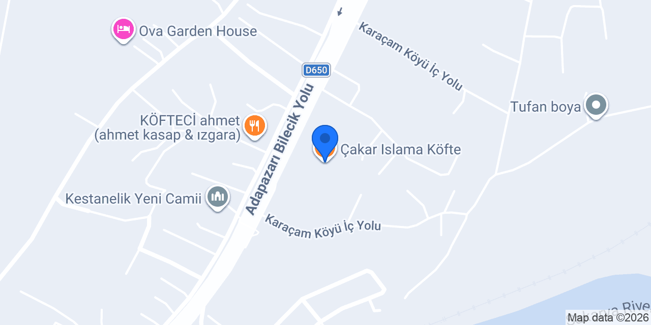 Çakar Islama Köfte konumu