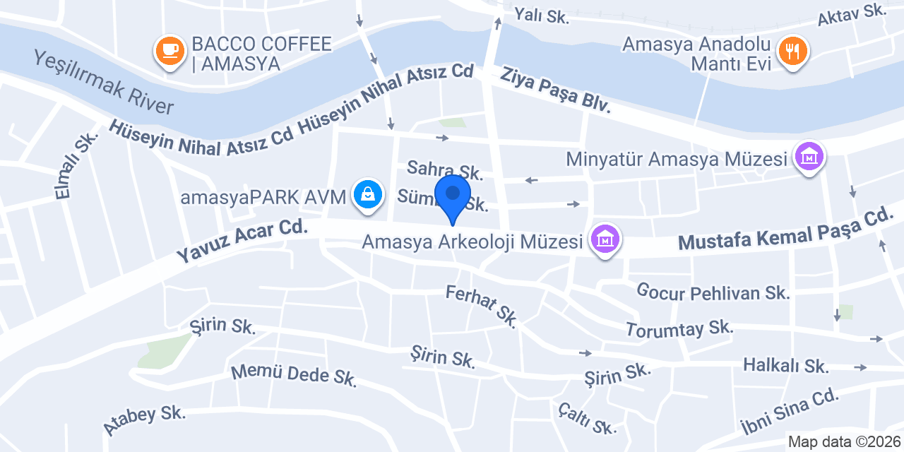 Garanti BBVA Amasya Şubesi konumu