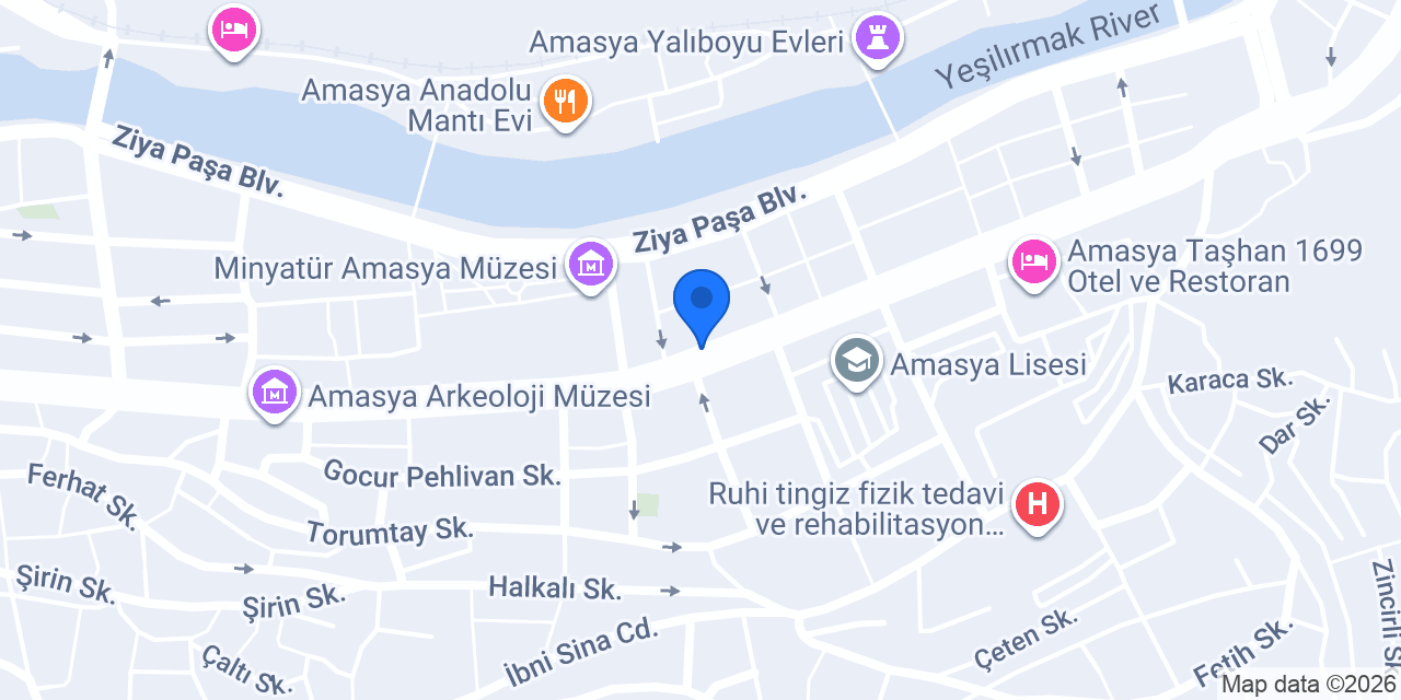 TEB Amasya Şubesi konumu