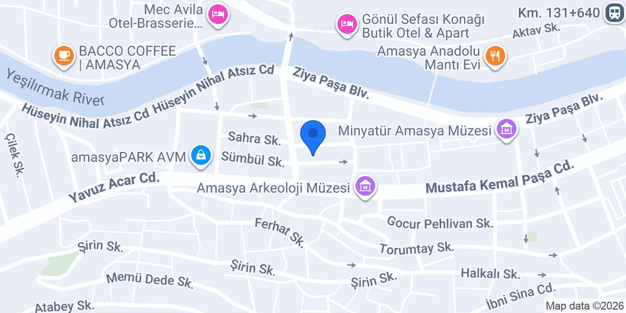 TERZİ HAYATİ AMASYA konumu